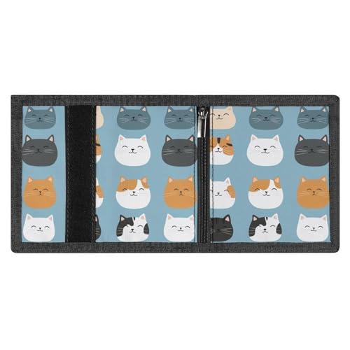 Cute Cat Trifold Wallet Slim Credit Card Holder Minimalist Front Pocket Money Clip for Women Men4