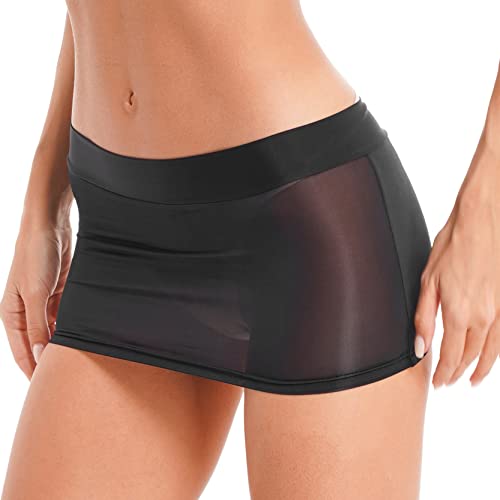 Women's Sheer Ultra See Through Low Waist Micro Mini Skirts Pencil Skirt Package Hip Skirts3