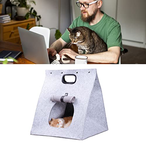 Caverna de Gato de Feltro, Casa de Gato de Feltro Removível e Lavável Dobrável para Uso Interno (Cin