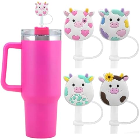 Stanley Cup Accessories Oz 30 40 Oz Tumblers with Handle - 10mm Cute Straw Tips Covers,Silicone Straw Toppers, Funny Tumbler Straw Covers Cap,Anti-dust Aaccessories for Stanley Cup,Birthday Day Gifts Cover