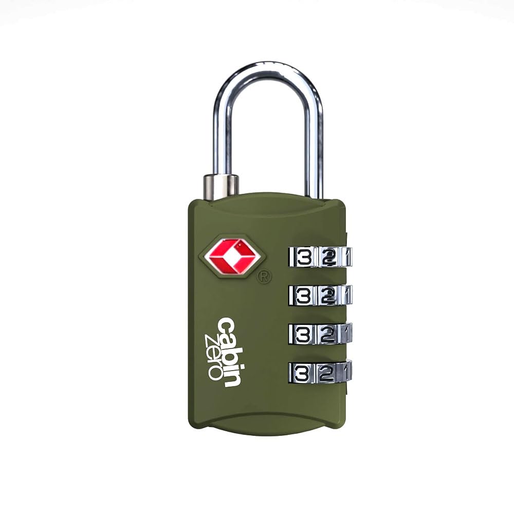 CABINZERO Cabin Zero TSA Travel Lock Padlock, Travel Goods, Combination Lock, Bag Accessory, Keys (Khaki)
