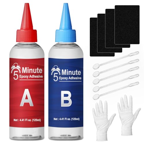 GDDP 5 Minute Epoxy Glue 8.8oz, Tough Durable Clear Epoxi Adhesives Fast Repair, 2 Part Epoxy Glue...