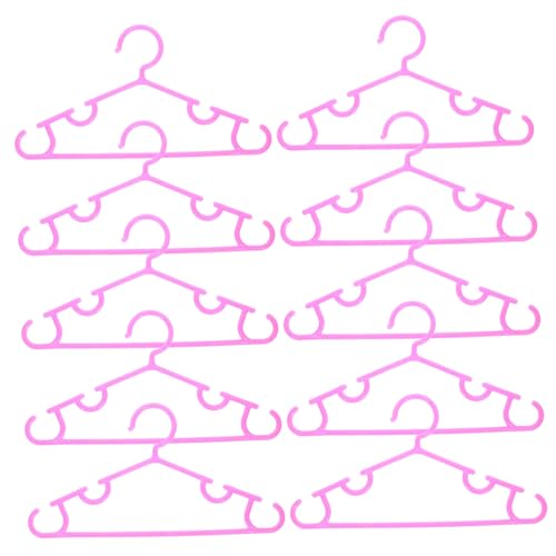 HEALLILY Cute and Versatile Anti-Slip Clothes Hanger for Boys and Girls and Adults Plastic 10 Pack