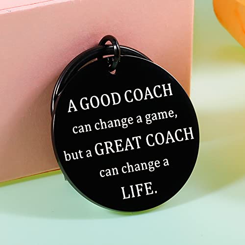 Football Basketball Coach Thank You Gifts Cheerleading Coach Appreciation Retirement Gifts Keychain For Men Women Coach Gymnastics Swim Volleyball A Great Coach Can Change A Life Key Tag Pendant Gifts #TOP5