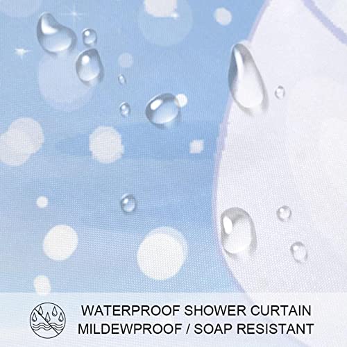 Rideau de douche d'hiver anti-odeur en textile imperméable 183 cm - 4