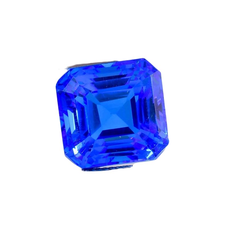 Gemme tanzanite taillée 13x13mm en vrac pour fabrication bijoux pendentif DIY