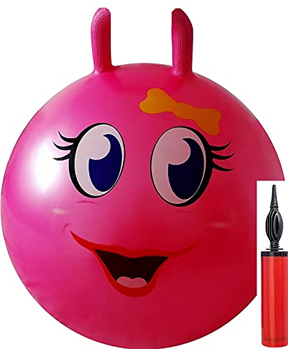 Image of Yorten Sit and Bounce Rubber Bubble Hop Ball for Kids Hopper Jump Bounce Handle Ride-on Toy for Kids, Hopping Bouncing Jump Balls for Child 2 to 7 Year (Multi-Color) (Medium)