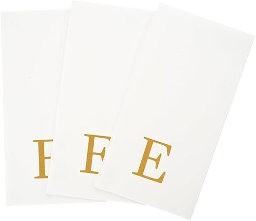Miniatura 447 de Luxenap - Toallas de invitados de 15.8 x 7.9 pulgadas, 50 toallas de mano con letras plateadas, letra "P", fuente Sans Serif, servilletas de papel