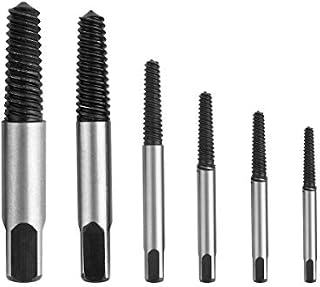Gunpla 6 Pcs Screw Extractor Set Alloy Steel Damaged Spiral Screws Bolt Remover Heavy Duty Durable Broken Bolts Easy Stripped Extraction Tool with Plastic Storage Case