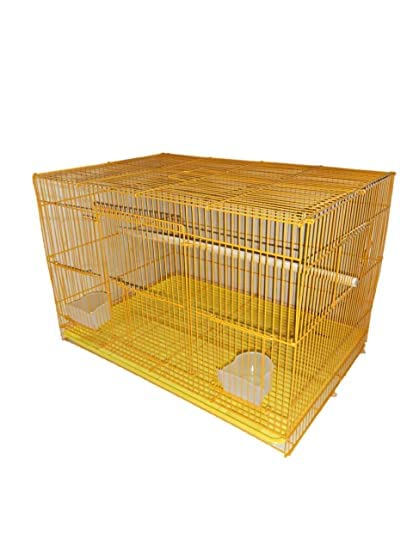 Image of G P S 2FT (24 Inch) Birds Cage Best for Love Bird Cages Parrot, Parakeet, Budgies, Cockatiel Cage Hammock Large Bird Cage with Swing Accessories (Size: 23.5 inch Long, 16.5 inch Wide and 16 inch Height)