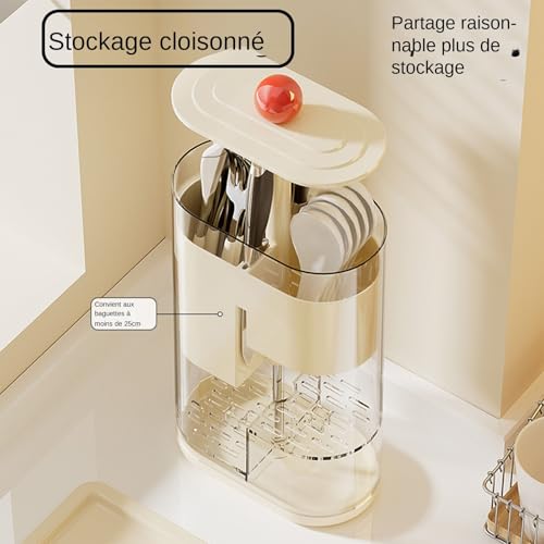 Porte-couverts multifonction à compartiments modulables pour baguettes - 7