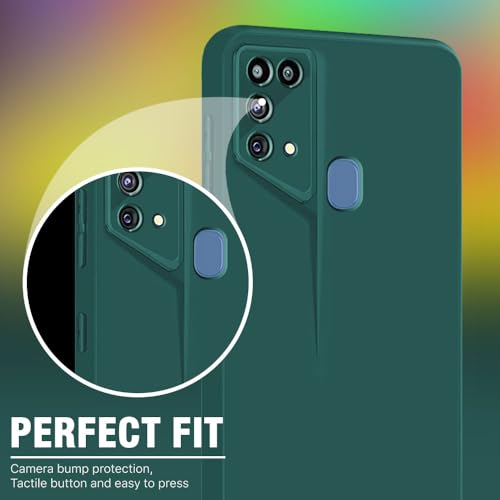 Image of WOW IMAGINE Slim Back Cover for Samsung Galaxy M31 Prime | M31 | F41 | Blade Series Ultra Thin Case with Lightweight Design | Camera Protection | Soft Matte Silicone Flexible Mobile Case - Green
