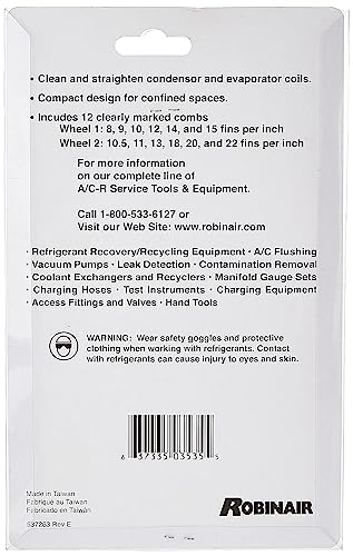 Robinair 18403 Fin Comb/Straightener - Seis Peines para Diferentes Separaciones miniatura 2