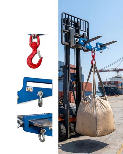 Gancho para carretilla elevadora doble de 6600 lbs con eslabón giratorio 4