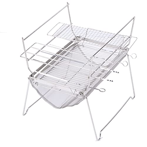 Grill de camping portable pliable durable en acier inoxydable - 5