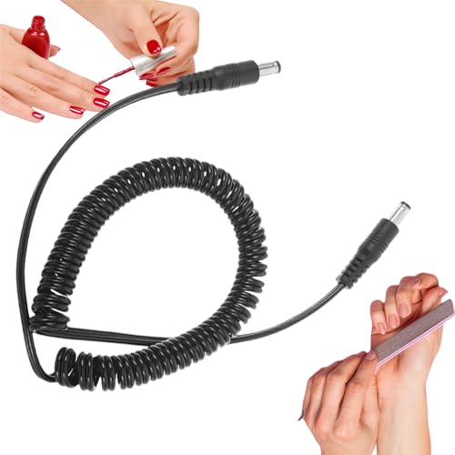 Cable Pieza Mano Torno Uñas, Cable De Alimentación Para Máquina De Manicura Eléctrica, Cables De Repuesto Para Cabezal De Taladro De Uñas, Conexión Fiable Herramienta Manicura, Para Hogar, Salón