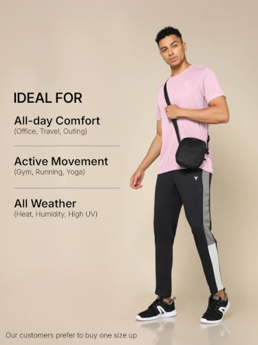 Image of TECHNOSPORT Men's Slim Fit Polyester Activewear Sports T-Shirt with Moisture-Wicking Comfort for Workout, Running & Gym