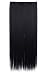 Onedor 24" Straight 3/4 Full Head Synthetic Hair Extensions 140g Clip on Clip in Hairpieces (2#-darkest Brown)