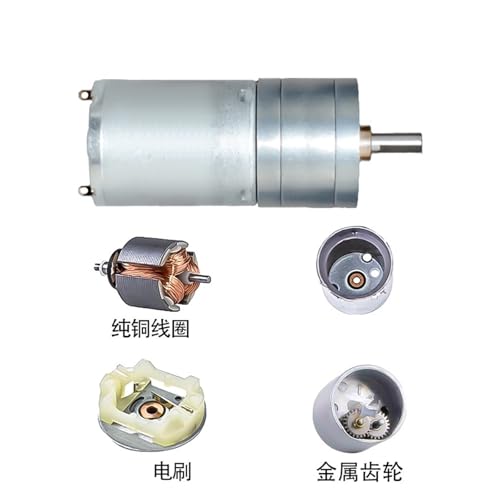 Motor reductor de CC 25GA370 de alto par para un control preciso a 6V y 12 RPM 4