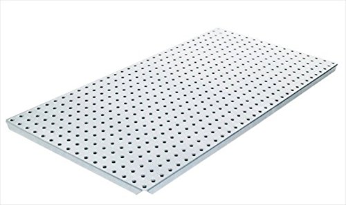 AlligatorBoard ALGBRD16x32PTD-SLV Silver Powder Coated Metal Pegboard Panels with Flange - Pack of 2