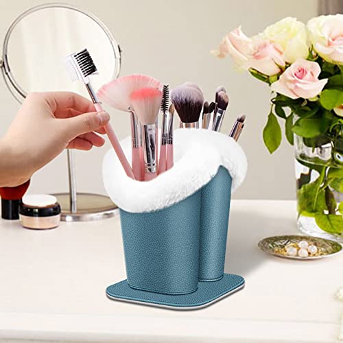 Image of FINTIE Plush Lined Double Eyeglasses Holder with Magnetic Base, Glasses Stand Case Organizer for Desk, Nightstand, Office