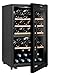 Produktbild CLIMADIFF CD56 Design Weinkühlschrank mit Glastür | 56 Flaschen | 2 Zonen Kühlung | TÜV geprüft | Flaschenkühlschrank groß | Kompakt 85x50x54 cm | Leise 45 dBA