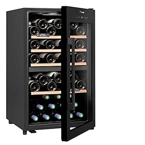 CLIMADIF F CD56 Design wijnkoelkast met glazen deur | 56 flessen | 2 zones koeling | TÜV getest | Flessenkoelkast groot | Compact 85x50x54 cm | Stil 45 dBA