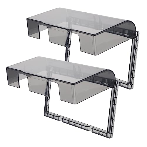 DOITOOL 2pcs Outdoor Plug Cover Weatherproof Safety Outlet Cover Box Electrical Outlet Covers Plastic Wall Panel Decor Outdoor Cover Box Shield Double