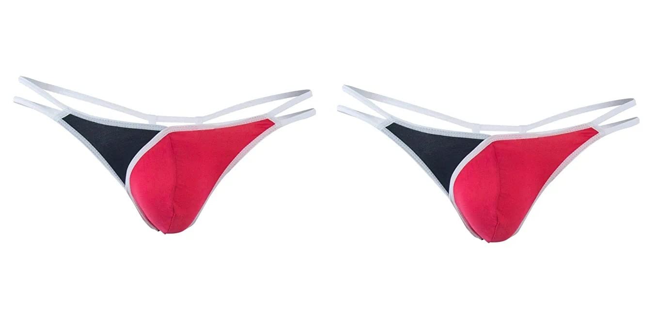 bruchi club Men Thong Underwear Lace Black and White Color Pack of 2-picture-10