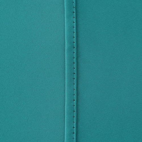 Image of 100% True Blackout Curtains 7 Feet, Set of 1 Panels | 300 GSM Heavy Room Darkening Polyester Cloth for Bedroom & Living Room | Thermal Insulated Heat & Noise Reducing (84x47 Inch, Aqua) | 100% Room Darkening Thermal Insulated Heat & Noise Reducing Curtains 7 feet long