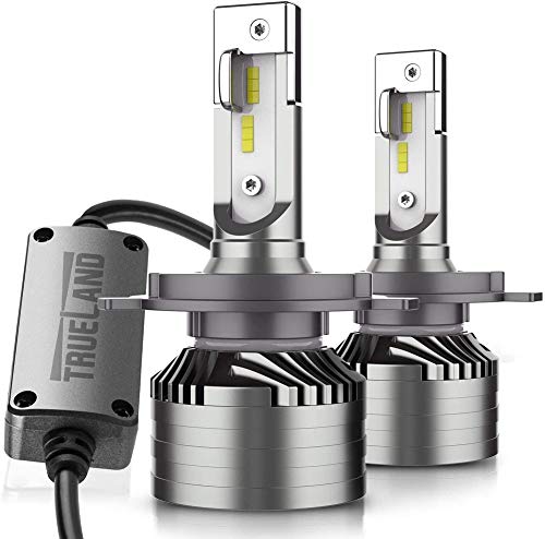 Trueland H4 9003 LED Headlight Bulb with Canbus Decoder 10000LM Super Bright 6000K H4 High Low Beam Anti Flickering Coversion Kit Pack of 2