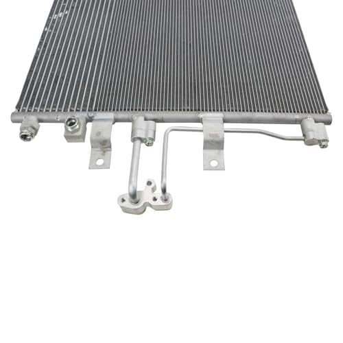 Image of TRQ A /C Condenser and Receiver Drier Assembly for 2013-2018 Ram 1500 | for 2019-2021 Ram 1500 Classic 2013-2018 Ram 1500 3.0L V6 3.6L V6 5.7L V8 Auto Trans with Transmission Oil Cooler Aluminum