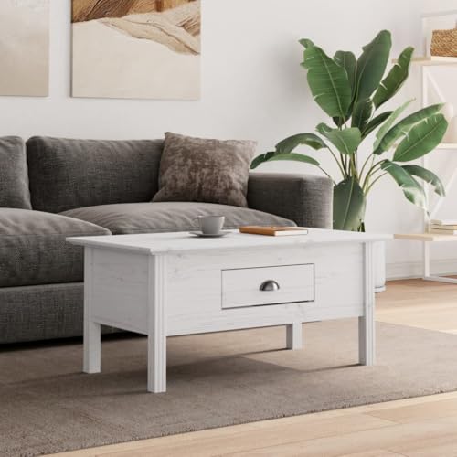 Table Basse de Salon Blanche BODO pour Organiser et Décorer Votre Espace Canapé - 3
