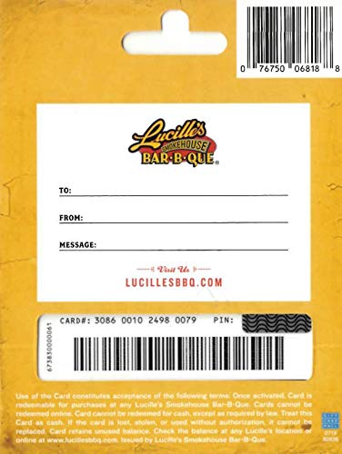 Lucille's Smokehouse Bar-B-Q Gift Card 50 Clssic Tan image 2 of 2 B00BXLUXYS