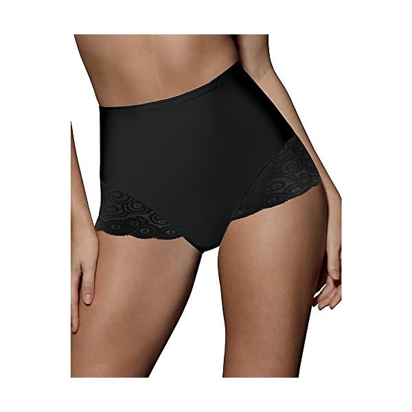 Bali womens Firm Control With Lace Dfx054 2-pack shapewear briefs, Black/Black, X-Large Plus