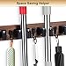 FunCee Broom Holder Wall Mount With 5 Slots & 4 Hooks，Rustic Wood Broom & Mop Hanger，Wall Mounted Garden & Garage Tool Storage Organizer Rack for Closet Laundry Room or Kitchen Wall Decor