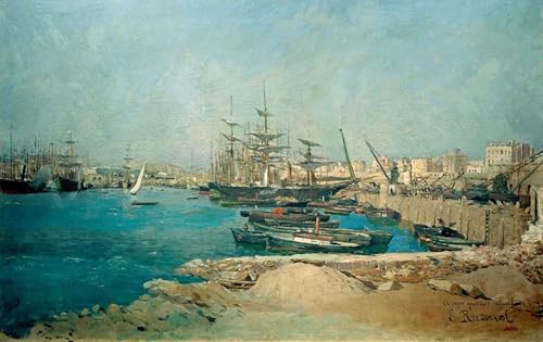 Cuadro artístico PMEFGJDPE de Santiago Rusiñol, lienzo de alta calidad de 60x90cm para salón