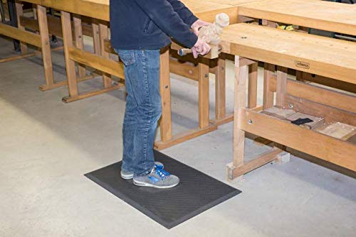 Grand Tapis Ergonomique Anti-Fatigue pour intérieur Confortable 90cm x 60cm x 2cm