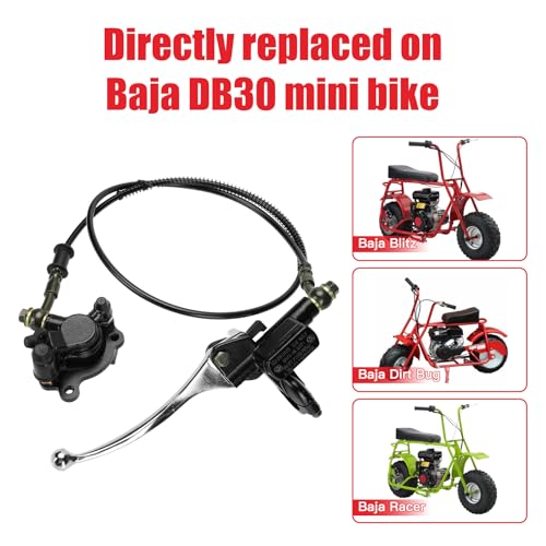 image for GREHUA Upgraded Mini Bike Hydraulic Brake Kit Compatible with Baja Doo