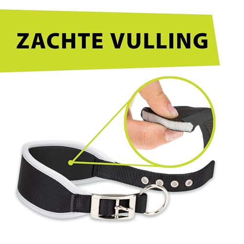 Ferplast Hundehalsband ERGOCOMFORT, Windhundhalsband, weiche Polsterung, Rot