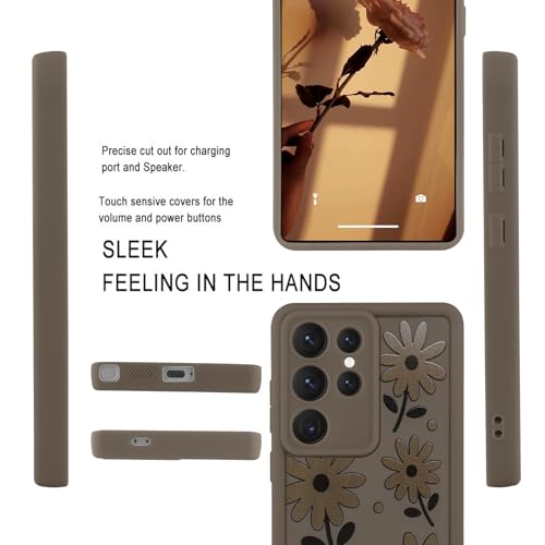 Image of Compatible with Samsung Galaxy S25 Ultra Case, Brown
