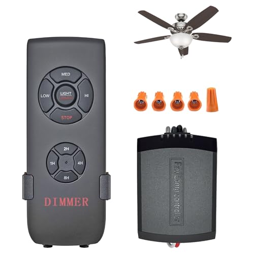 Humpptom Ceiling Fan Remote Control Kit, 4-in-1 Universal Ceiling Fan Remote Control with Dimmer Function for Hunter/Harbor Breeze/Westinghouse/Honeywell Ceiling Fan