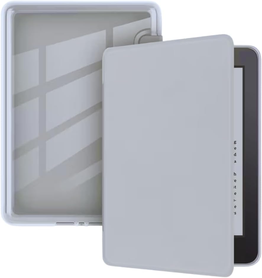 Capa Para Kindle 11ª Geração 2024 e 2022 (C2V2L3 e RS23CV) 6 Polegadas Acrílico Sistema de Hibernação – Fechamento Magnético (Cinza)