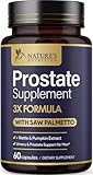 Prostate Health Supplements for Men - 3X Formula with Saw Palmetto Blend Stinging Nettle Root & Pumpkin Seed Extract Support Complex - Supports Bathroom Trips Prostate & Urinary Health - 60 Capsules