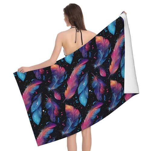 Serviette de plage à séchage rapide en microfibre, serviette de bain douche
