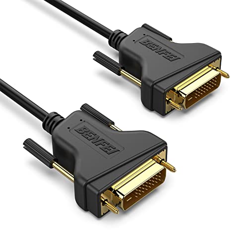 BENFEI DVI to DVI Cable, 1.8 Meter DVI-D 24+1 Gold Plated Cable, Dual Link Support High Resolution 2560x1600 for Gaming, DVD, Laptop, HDTV by BENFEI - Used condition - US$8.90