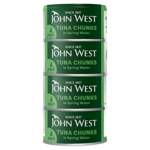 John West Tuna Chunks in Spring Water Easy Open 4 Cans x 125 g