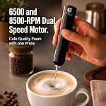 Bean Envy Rechargeable Milk Frother Handheld - Dual Speed Coffee Whisk - Image 3