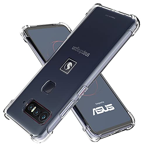 Feitenn ASUS FOR SNAPDRAGON INSIDERS Asus Smartphone For Snapdragon Insiders Case, Soft Clear Slim Thin Cover Flexible Tpu Case Reinforced Corners Shell Lightweight Shockproof Bumper Skin cover