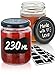 25 Tarros de Cristal para Conservas de 230 ml - Con Etiquetas y Rotulador - Herméticos - Apto para Lavavajillas - Ideales para Regalar